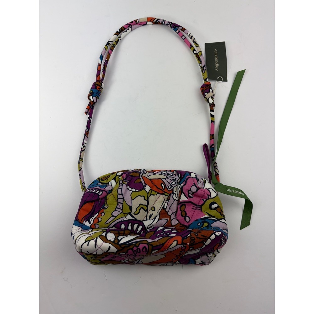 Vera Bradley Blake Crossbody Bag Quilted Colorful Flutter Butterfly Boho Cottage
